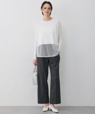 ICB 【先行予約】 ヴィスコースワイド シアーコンビプルオーバー オフホワイト