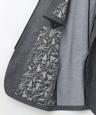 JOSEPH ABBOUD 【キングサイズ・軽量・撥水加工】メランジストレッチジャケットブルゾン グレー系