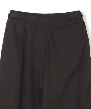 JOSEPH ライトコットンサテン　ワイドストレートトラウザーズ Black