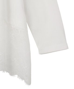 Green Parks 裾イレヘムレースドッキングプルオーバー Off White