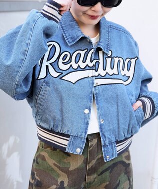  スタジアムロゴデニムショートスタジャン