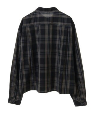 AMERICAN HOLIC イージーケアショート丈チェックシャツ Black