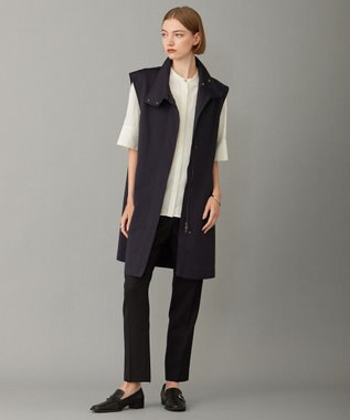 ICB L 【洗える】ウール2WAYストレッチ テーパードパンツ ブラック系