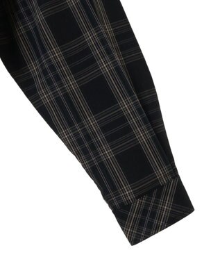 AMERICAN HOLIC イージーケアショート丈チェックシャツ Black