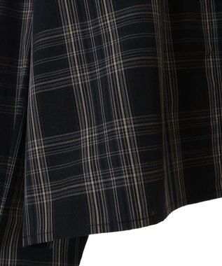 AMERICAN HOLIC イージーケアショート丈チェックシャツ Black