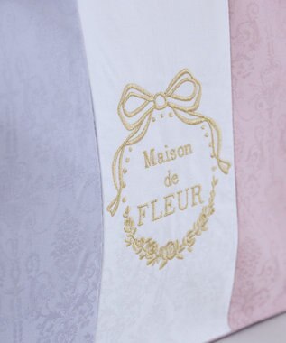 Maison de FLEUR トリコロールフリルハンドルトートバッグ Multi