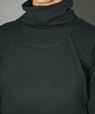 Green Parks ハイネックニット＋カシュクールニット Black