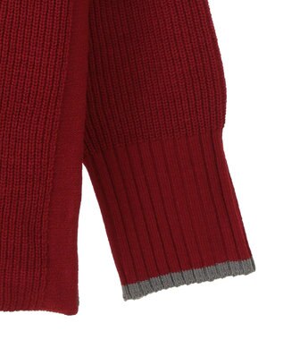 earth music&ecology ライン入りハイネックニットチュニック Light Gray Mixture