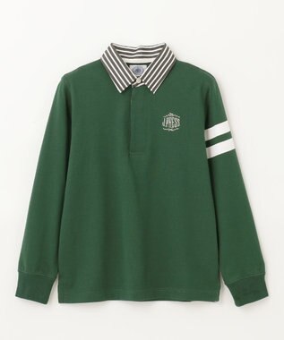 J.PRESS KIDS 【110-130cm】ラガー ポロシャツ グリーン系