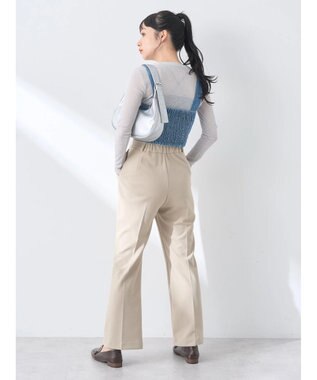 earth music&ecology フロントボタンデニムビスチェ Indigo