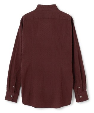 JOSEPH HOMME トライジャガードストレッチ　ウィングカラーシャツ ワイン系
