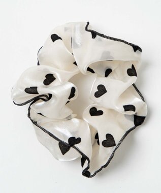 WEGO L総柄ハートシュシュ オフホワイト