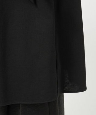 23区 S 【GOLD LABEL】ラッフルスリーブジャージー カットソー ブラック系