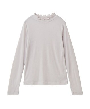 earth music&ecology シアーリブプルオーバー Light Gray