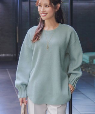 Tiaclasse 袖タックニットプルオーバー