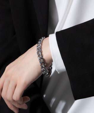 WEGO Mステンレスヘビーチェーンブレスレット 柄1