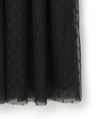 23区 【APPLAUDIR】シャーリングカットチュール ドレス ブラック系