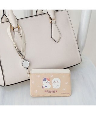 Mother garden しろたん リール付きパスケース 《with cats》 単品 with cats