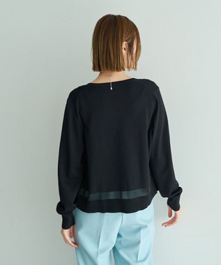YECCA VECCA シアーMIXカーディガン Off White