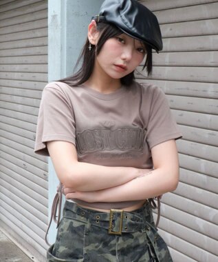 WEGO スプレーロゴドロストちびT グレー