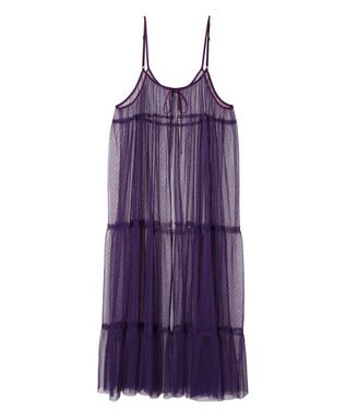 Green Parks ・ＥＬＥＮＣＡＲＥ　ＤＵＥ　２ｗａｙチュールキャミワンピ Purple