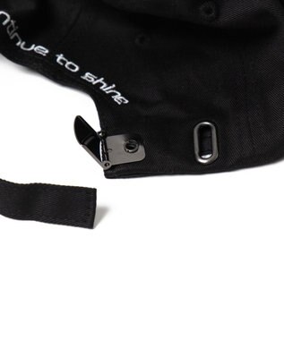 WEGO フロントバック刺繍キャップ ブラック