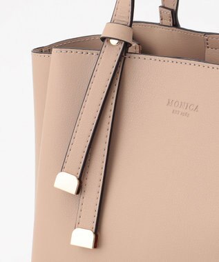 LA BAGAGERIE 【MONICA】ボウタイリボンハンドバッグ グレージュ