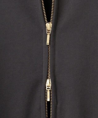 23区 L 【WEB＆一部店舗限定】クリアコットンテリー ダブルジップ ブルゾン グレー系