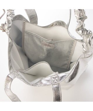 UNBILLION カシュカシュ cachecache / メタリックシャーリングポケッタブルトート シルバー