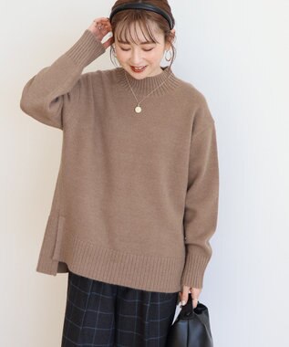 AMERICAN HOLIC サイドスリットニットプルオーバー Mocha