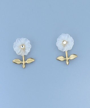 monshiro ダリアプチピアス ホワイト
