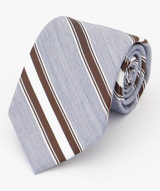 J.PRESS MEN 【LINEN MIX COLLECTION】レジメンタル ネクタイ ブルー系2