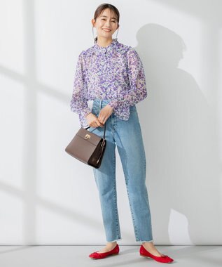 組曲 【23SS】ヴィンテージフラワープリント ブラウス パープル系5