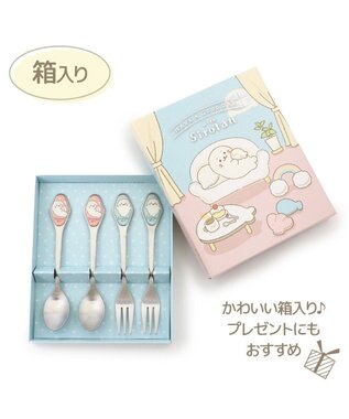 Mother garden しろたん ステンレス ティースプーン＆ケーキフォーク 【４本セット】 専用箱入り 日本製 -