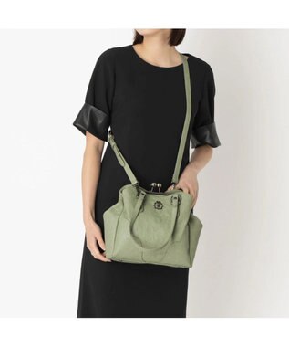 ANNA SUI ノーブル 2way口金ハンドバッグ ピスタチオ