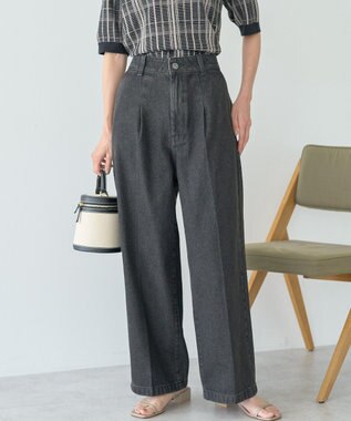 AMERICAN HOLIC タックワイドデニム Black