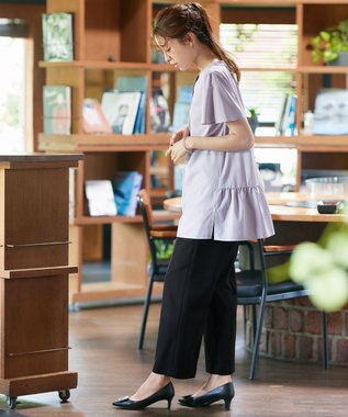 Tiaclasse 【選べる2Type】スキッパーシャツチュニック 半袖ライトグレー