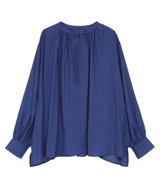 AMERICAN HOLIC スキッパーギャザーブラウス Blue