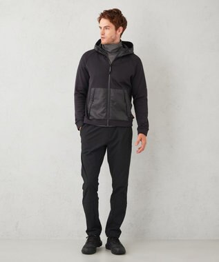 JOSEPH ABBOUD MOUNTAIN 【UNISEX】吸水速乾 バックフリースパーカー ブラック系