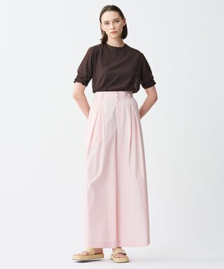 uncrave トリコットシフォン ハーフスリーブカットソー ブラウン