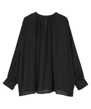 AMERICAN HOLIC スキッパーギャザーブラウス Black