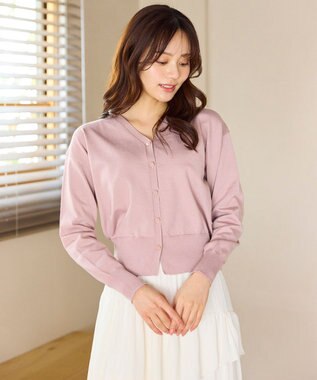 Feroux 【先行予約】美シルエット ニット カーディガン ピンク系