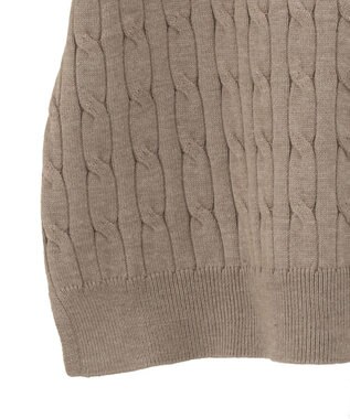 AMERICAN HOLIC ケーブル5分袖ニットプルオーバー Beige