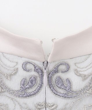 GRACE CONTINENTAL ラメオーナメントミニドレス グレー