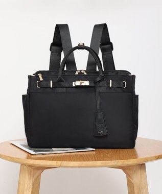 style code 【ナイロン４WAY仕様】ショルダー　リュック　PC収納可能 BLK/GLD7691