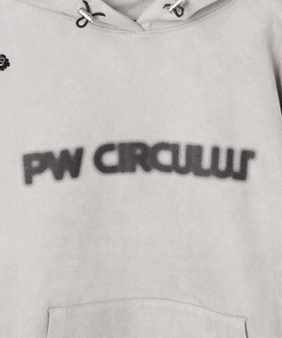 PW CIRCULUS 2025 NEW！【手洗い洗濯可】【MEN】キャットグラフィック スエードライク デタッチャブルフーディ ゴルフ グレー系