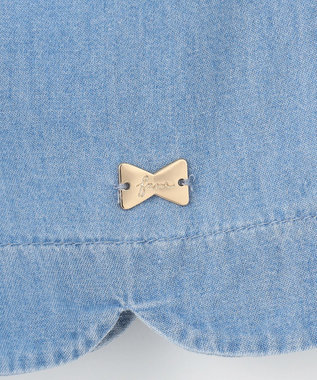 ANY KIDS 裾スカラップ ショートパンツ ブルーデニム