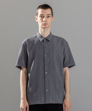 JOSEPH HOMME 新素材【通気性/ストレッチ】トリコサッカーストレッチ 　レギュラーカラー半袖シャツ グレー系