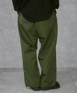 WEGO 【ウエストゴム/ユニセックス着用ITEM】サイドスリットコンバットパンツ オリーブ