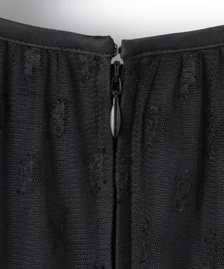 23区 【APPLAUDIR】シャーリングカットチュール ドレス ブラック系